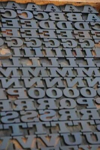 letterpress wood printing blocks 149pcs 0.91" tall wooden type woodtype block - Picture 1 of 12