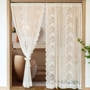 Decoración de ventana de gasa floral bordado macramé tul patrimonio cortina dormitorio - Imagen 1 de 8