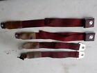 1966 1967 Mustang Rear Red Deluxe Seat Belts