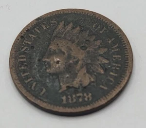 Scarce/Rare U.S. Mint 1878 (P) Indian Head Cent "Penny" - FREE SHIPPING! - Picture 1 of 2