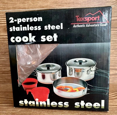 Texsport - Juego de cocina de acero inoxidable para 2 personas - Modelo #13432 Foto 1 de 4