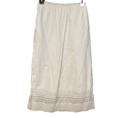 De colección Aristocraft Largo Medio Slip Mujer Blanco Encaje Algodón Nylon Años 60 Talla S Foto 1 de 4