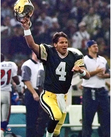 Brett Favre Green Bay Packers Celebrating TD Super Bowl XXXI 16x20 Photo Cover