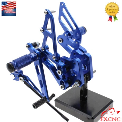 Juego de estriberas traseras CNC para Suzuki GSXR600 GSXR750 2006 2007 2008 2009 2010 GP Foto 1 de 4