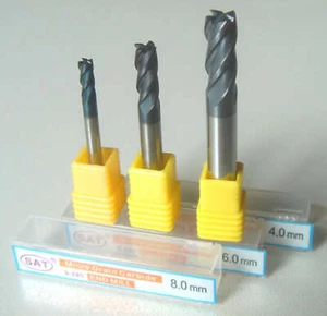 3 Pcs MIcro Grain SOLID CARBIDE Endmill with Coating TIALN for Milling Machine - Picture 1 of 1