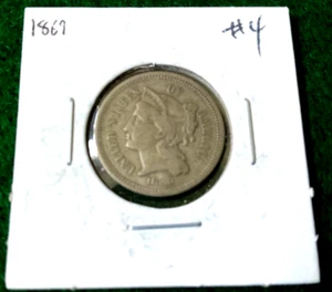 3 centavos de níquel 1869 - T;6 - Imagen 1 de 3