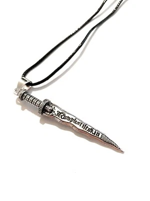 Once Upon A Time Collana Pugnale Tremotino Rumpelstiltskin Oscuro Nichel Free - Immagine 1 di 4