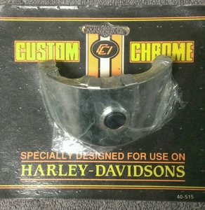 Custom Chrome Blue Dot Turn Signal Visors fits 63-85 FL Style Turn Signals 7041 - Picture 1 of 2