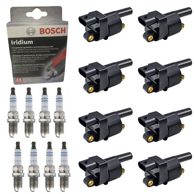 Bobina de encendido 8 MK UF742 y 8 bujías de iridio Bosch para Cadillac Chevrolet GMC Foto 1 de 4