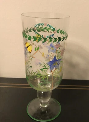 Я Godinger Co вручную чай стакан воды кубок цветы бабочки w/наклейка - Изображение 1 из 4