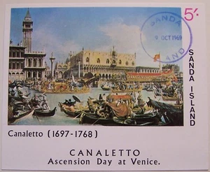 Großbritannien - Sanda Island - Block Canaletto, Venedig gebraucht ungezähnt - Bild 1 von 1