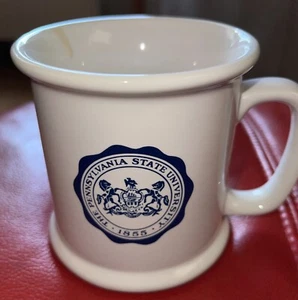 Penn State University weiße Tasse Blaudruck The Galaxy VIP Collection 80er unbenutzt - Bild 1 von 4