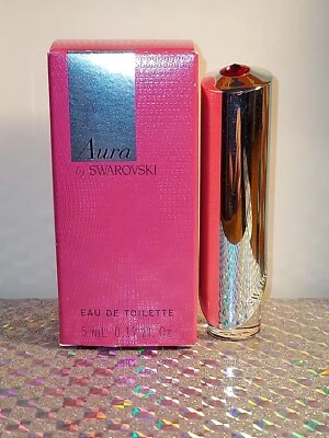 NUEVO~Swarovski~**AURA EAU DE TOILETTE SPLASH**~Tamaño de monedero~.17 OZ ~CAJA ROSA CALIENTE Foto 1 de 4