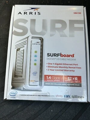 ARRIS SURFboard SB6190 DOCSIS 3.0 32 x 8 Gigabit Cable Modem - Image 1 of 3