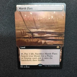 Mtg, Marsh Flats, Modern Horrizon 2, Fetch Land, arte extendido, inglés, casi nuevo - Imagen 1 de 13