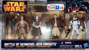 Star Wars Battle of Geonosis Jedi Knights TRU Exclusive NEU SEHR SELTEN 4er Pack - Bild 1 von 6