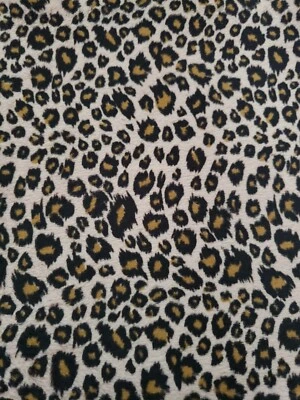 Gold Leopard Animal Print Pattern Black Spots Fleece/Velvety Like Fabric 33x40 - Image 1 of 3