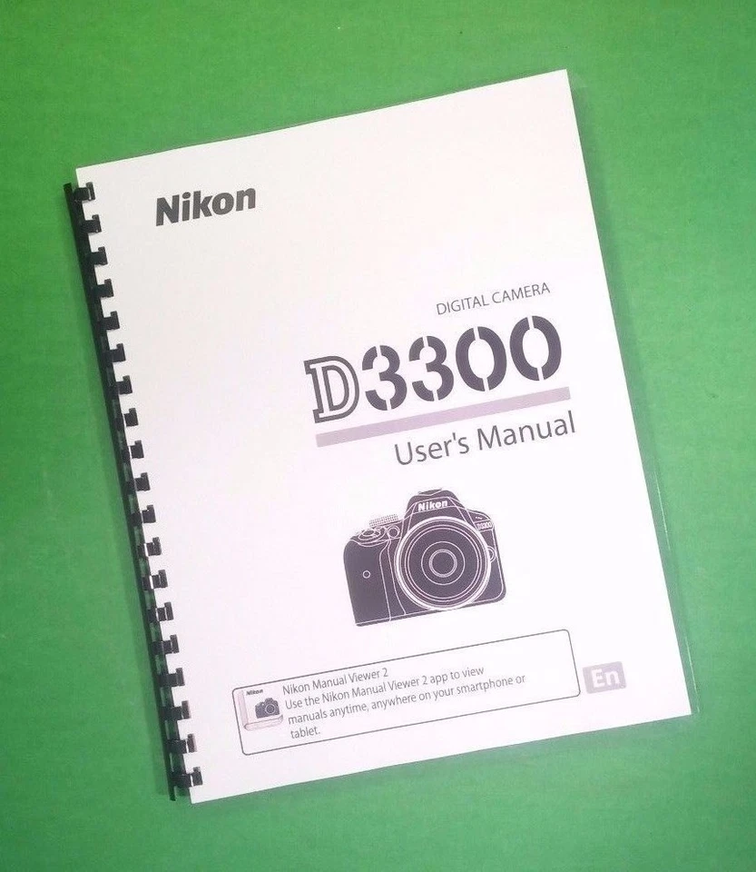Owners Manual for Nikon D3300 Camera 144 Pages W/Clear Covers! - Image 1 of 1
