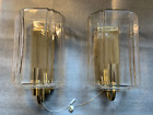 Paar Limburg Glashtte Design Wandlampen Model A484-3059 mit Zugschalter 60er 