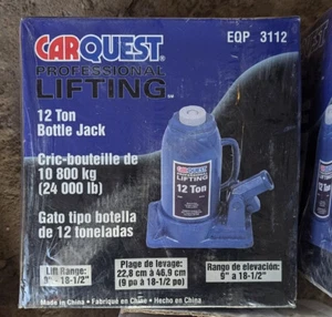 Carquest 12 Ton Bottle Jack 9"-18 1/2 Lifting Range - Picture 1 of 1