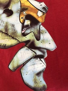 VTG. 80’s Oakley Software Native Indian Skull WARNING Mens Long sleeve Shirt XL - Picture 1 of 12