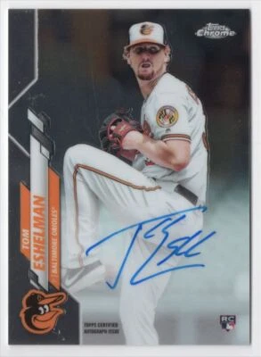 2020 Topps Chrome Rookie Autographs Tom Eshelman Auto Baltimore Orioles #RA-TE - Image 1 of 2