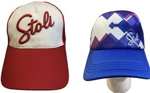 STOLI VODKA 2 Hat/Caps  (1)Poly/ Mesh/Snapback Trucker Hat & (1) Buckle Back Cap - Picture 1 of 9