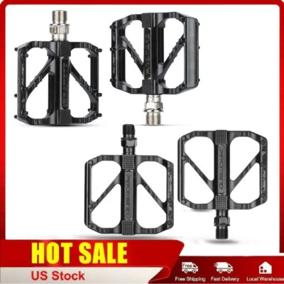 1Pair Bike Pedals Alloy DU Bearing 9/16” Mountain Bike Pedals Hybrid Bike Pedals - Image 1 of 4