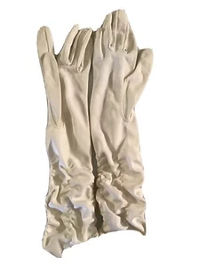 Vintage Nylon 15" Long White Formal Gloves. Women's Small. Made in USA - Picture 1 of 8