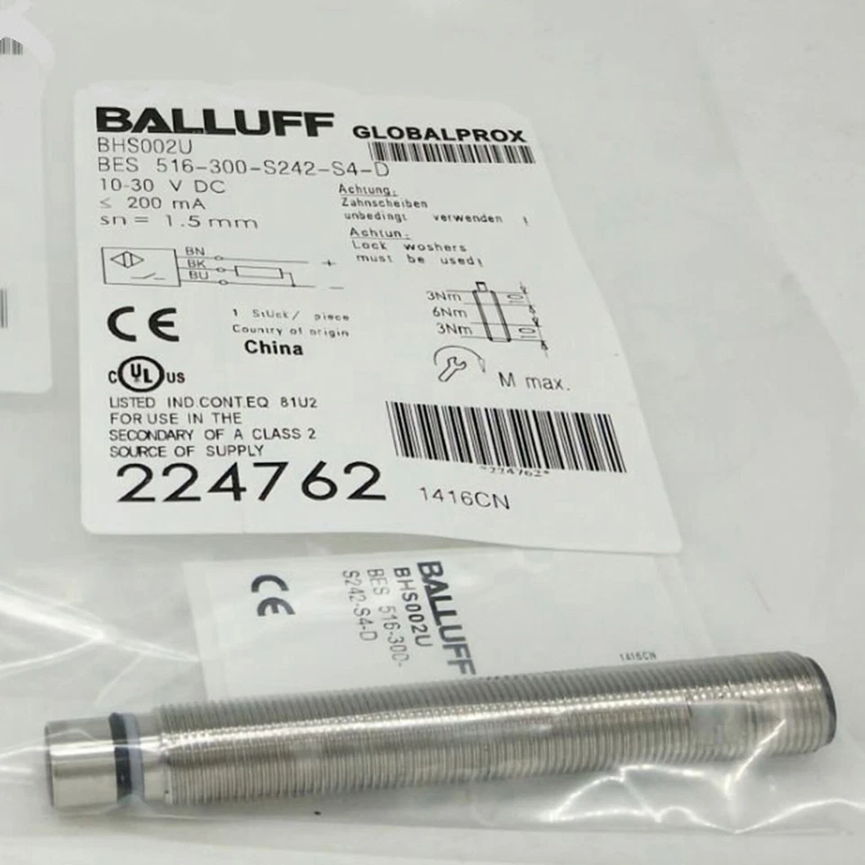 1Pcs Brand new BALLUFF BES 516-300-S242-S4-D（BHS002U）sensor Free transport / - Image 1 of 1
