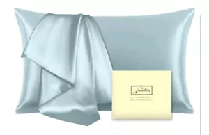 Suatien Silk Pillowcase Blue 20x30.New - Picture 1 of 4