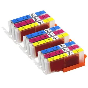 9 Ink Cartridges for Canon PIXMA MG5752 TS6052 MG6851 TS5050 TS6050 - C/M/Y Set - Picture 1 of 5