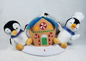 Hallmark Lebkuchen Leckerli verspielte Pinguine Musik Bewegung Plüsch Weihnachten *VIDEO* - Bild 1 von 6