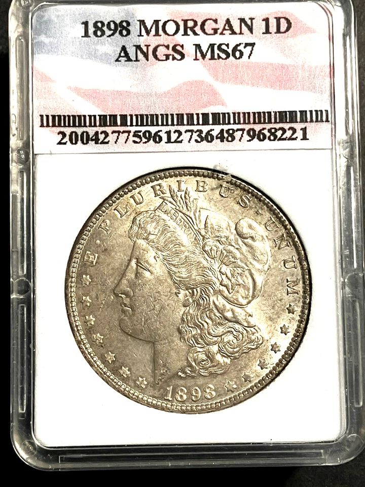 1898, Morgan Silver Dollar, 1$, Certified, Phil Mint, see Photos 4 Graded Info - Image 1 of 4