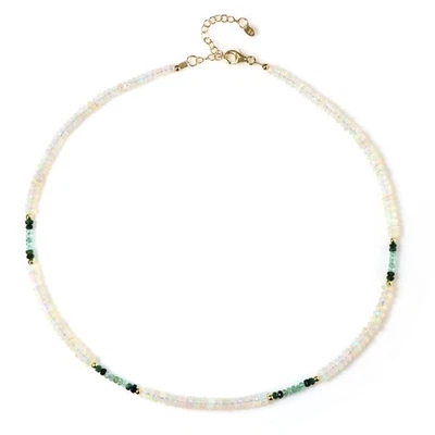 Welo Opal Smaragd Vergoldete Halskette - Bild 1 von 4