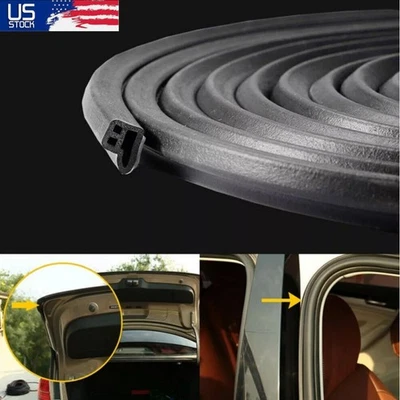 32.8Ft Universal Car L-Shaped Door Sealing Strip Weatherstrip Edge Moulding Trim - Image 1 of 4