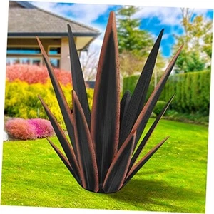 Large Tequila Rustic Sculpture, Rustic Metal Agave Plants for Outdoor Black -L - Picture 1 of 7