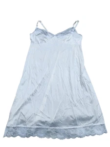 Vintage Pam Antron III nylon pizzo completo slip bianco taglia 42 USA corpetto pizzo bordo - Foto 1 di 6