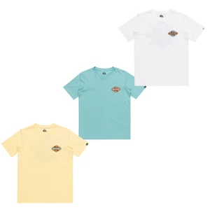 Quiksilver Kids Rainmaker Short Sleeve Crew Neck Cotton T-Shirt Top Tee - Picture 1 of 5