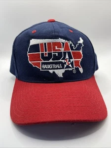 Vintage USA Dream Team Basketball Snapback Hat Pro Player 90’s Original RARE - Picture 1 of 11