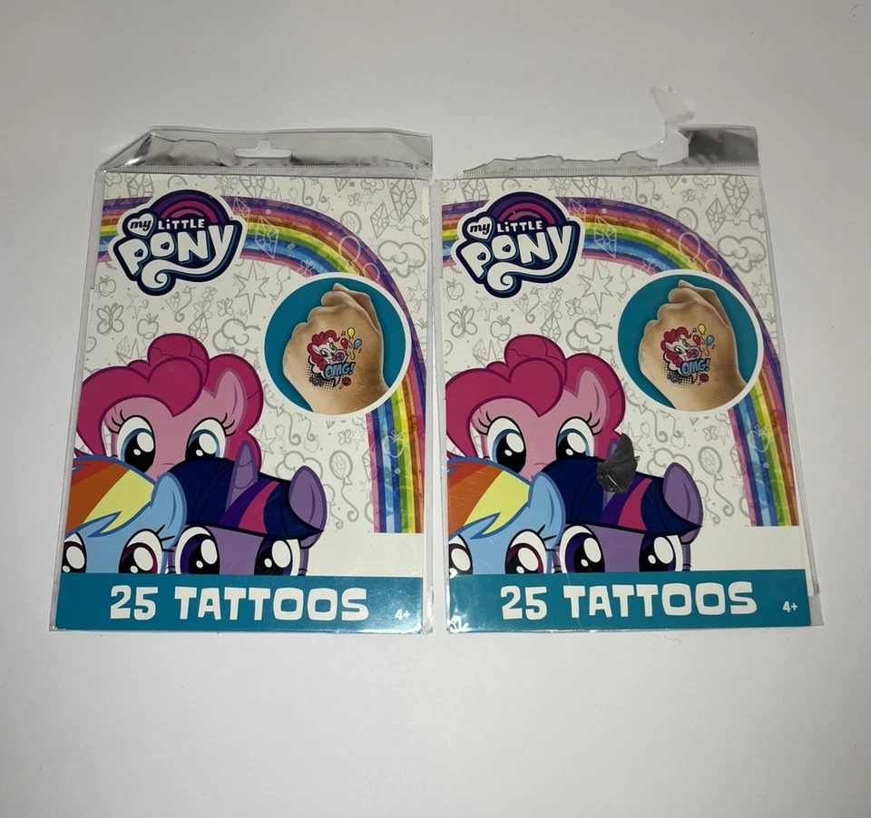 My Little Pony Friendship Temporary Tattoos 16pcs Party Favors Supplies