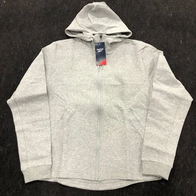 Sudadera con capucha cremallera completa REEBOK Active Collective DreamBlend para hombre talla L gris Foto 1 de 4