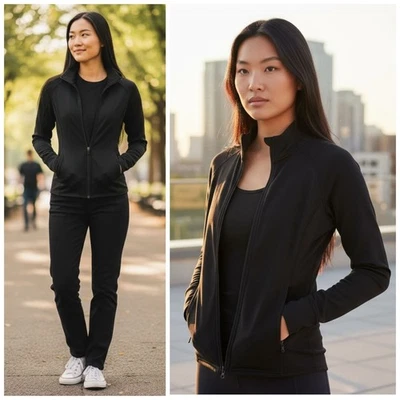 Active by Old Navy GoDRY Running Top Long Sleeve Full Zip Front Women's SZ XS - Image 1 of 4