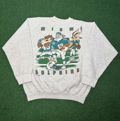 Sudadera de dibujos animados de los Miami Dolphins Looney Tunes años 90 AN63353 Foto 1 de 2