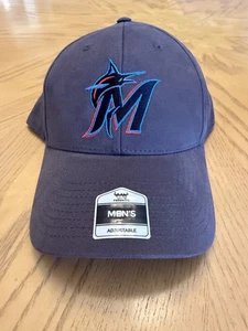 Miami Marlins Fan Favorit verstellbare Baseballkappe für Herren - dunkelgrau - neu mit Etikett - Bild 1 von 5