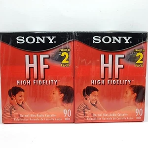 4 Sony HF 90-minute High Fidelity Normal Bias Audio Cassette Tapes Blank - Picture 1 of 2
