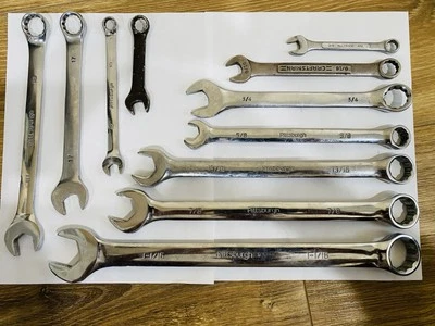 组合扳手套装(公制/SAE)(10,12,17,18 毫米)(3/8-1/1-16)(阅读 DESC)  — 第 1/2 张图片