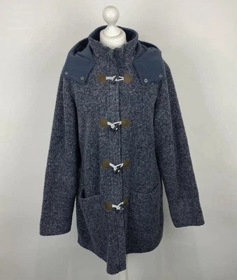 Jack Wolfskin Nanuk 300 Duffle Coat Fleece Blue Size 18 UK Ladies XL Toggle  - Image 1 of 4