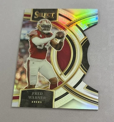 2023 Panini Select - Premier Level Fred Warner #195 Silver Prizm Die-Cut - Image 1 of 2