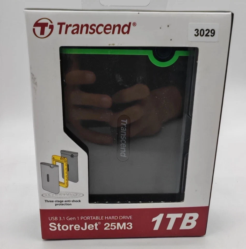 NEUF Disque Dur Transcend StoreJet USB 3.0 , Hard Disk Anti-Shock 1TO - Photo 1/3